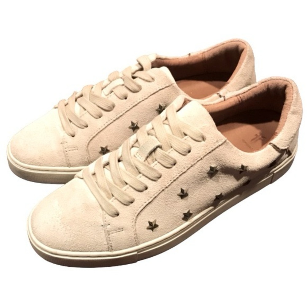 Frye Cream Star-Embellished Sneakers